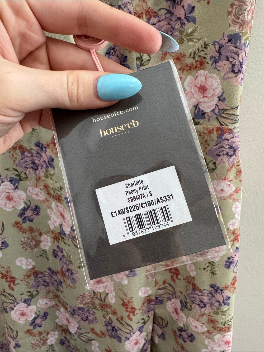House of Cb NWT Charlotte Peony Print Midi Sundress - Picture 10 of 12